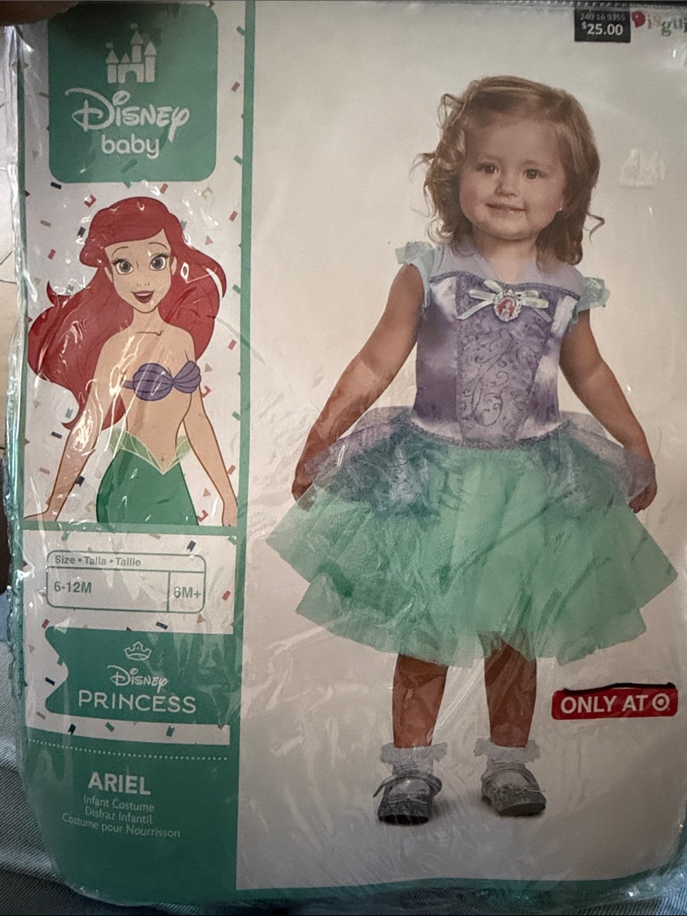 Disney Ariel Infant Princess Dress - Purple & Seafoam Green
